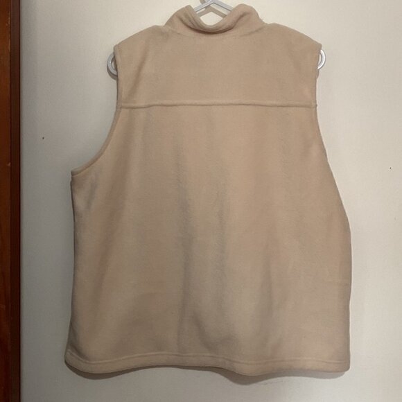 Y2K Northern Reflections Snowflake Embroidered Fleece Vest Cream Size L - Picture 7 of 7